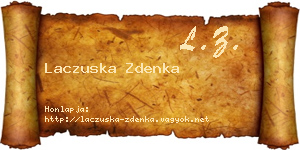 Laczuska Zdenka névjegykártya